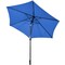 9ft Blue Patio Umbrella with Tilt Crank and 8-Rib Sturdy Iron Pole and Sun-Blocking Polyester Canopy